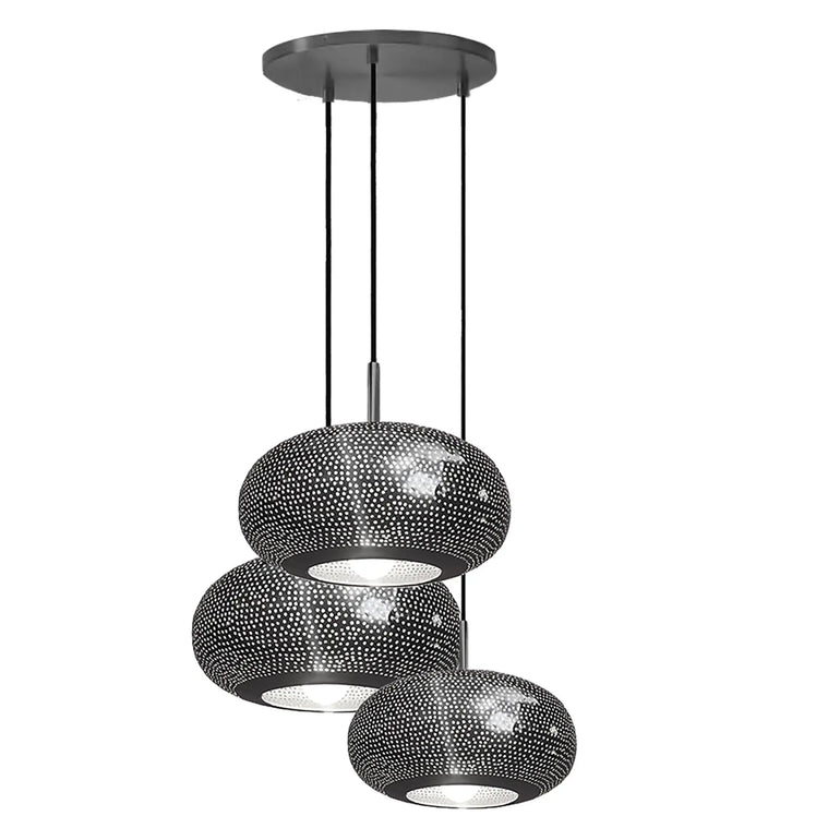 Lila Black Large Unique Chandelier