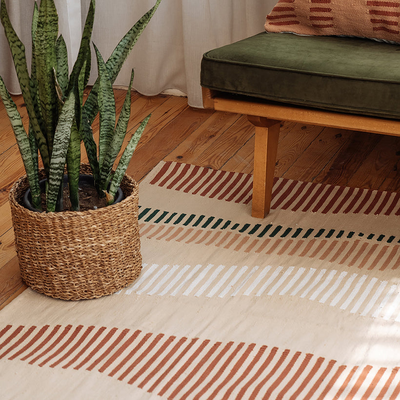 Modern Abstract Rug - Cotton