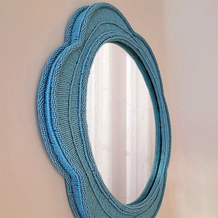 Naka Beaded Turquoise Artwork Mirror