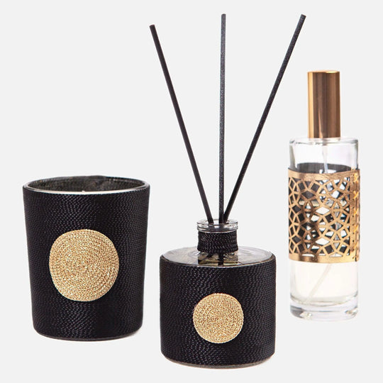 Oud Candle Gift Baskets, Fragrance, Diffuser 3 Set