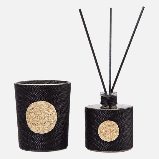 Oud Small Scented Candles, Diffuser 2 Set