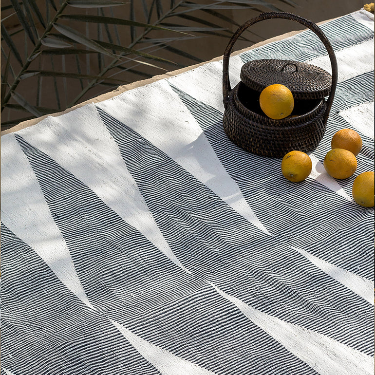 Gray Rug - Washable Cotton