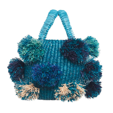 Pom Pom Bag Blue