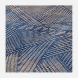 Sample 80 Knot Bamako Blue Silk Wool Rug