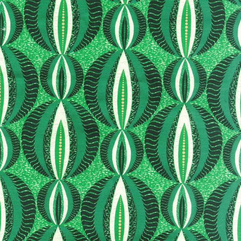 Sample Green Leaf Floral Printed Upholstery Fabric