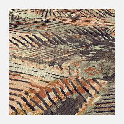 Scrafitto Gold Rug - Strike off Sample 1x1 ft