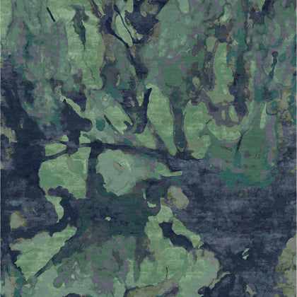 Silk Wool Grenada Teal Area Rug - Sample
