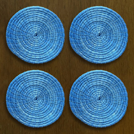 Sky Blue Designer Coasters 4 Set