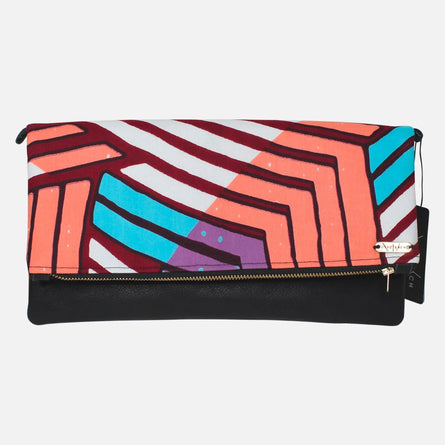 Small Leather Purses Ankara Striped