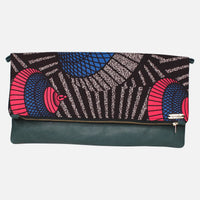 Soft Leather Purses Ankara Blue