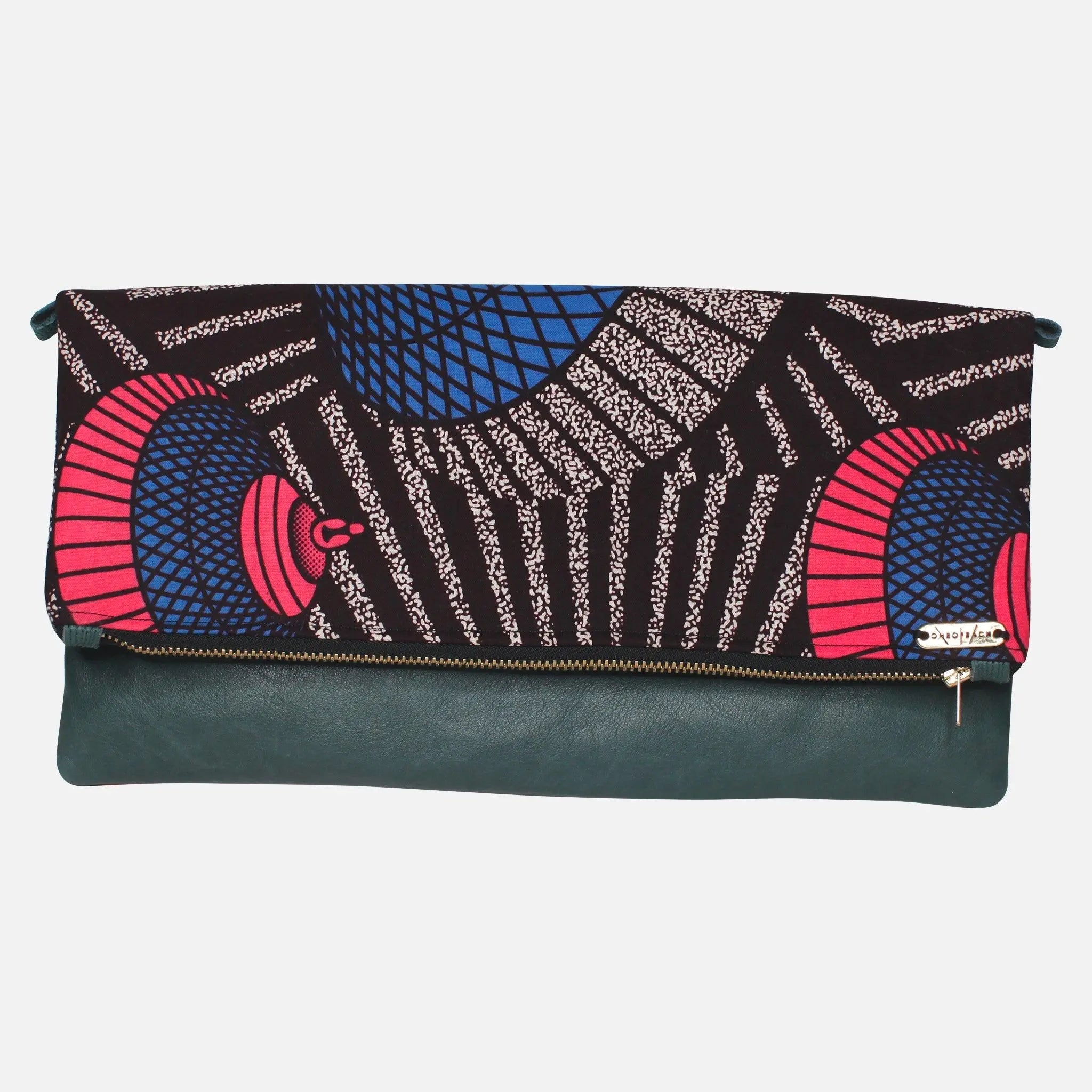 Soft Leather Purses Ankara Blue