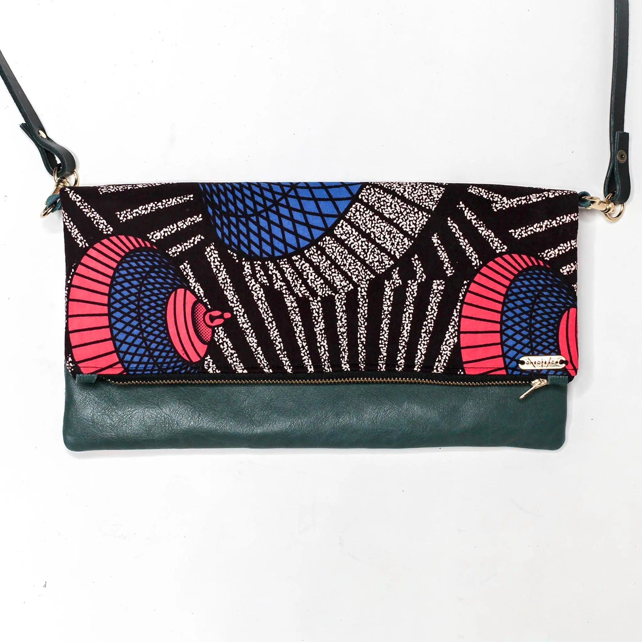 Soft Leather Purses Ankara Blue