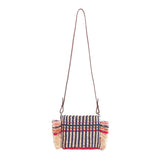 Striped Crossbody Bag Raffia