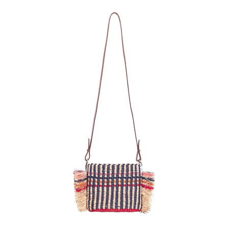 Striped Crossbody Bag Raffia