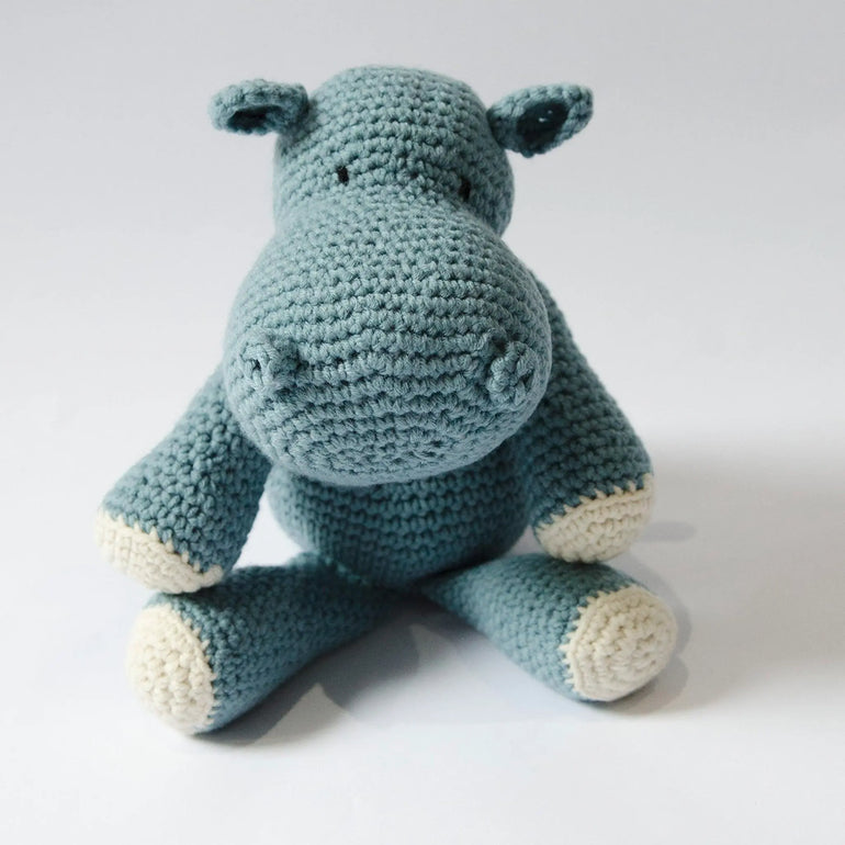 Stuffed Hippo Mvubu Blue Toy
