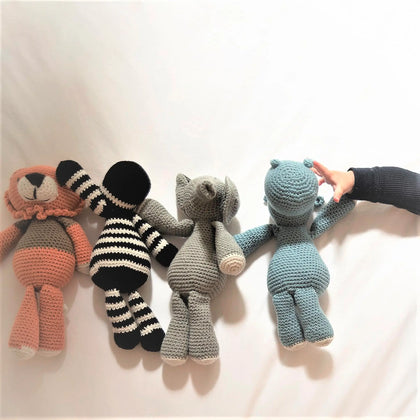 Stuffed Hippo Mvubu Blue Toy