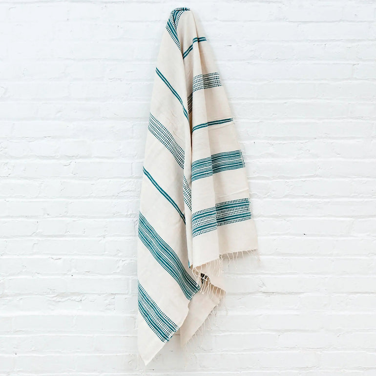 Tana Teal Bath Towels
