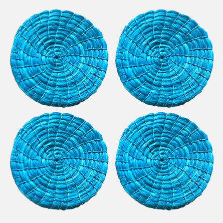 Teal Unique Drink Coasters 4 Set