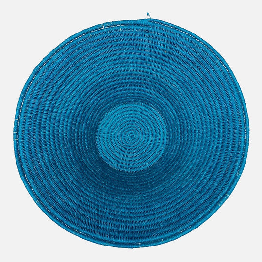 Teal Woven Sisal Basket