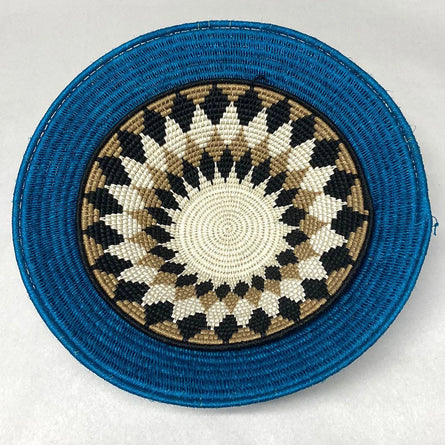 Teal Woven Sisal Basket