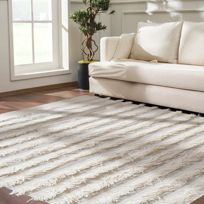 white rug