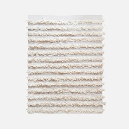 Wool Fringe Cream Rug