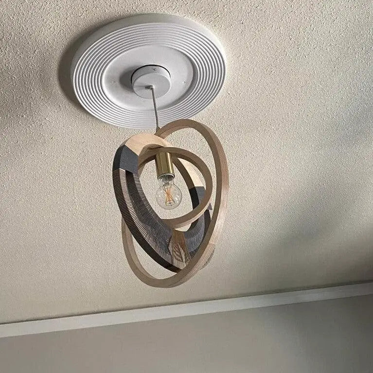 Woven Ring Globe Ceiling Light