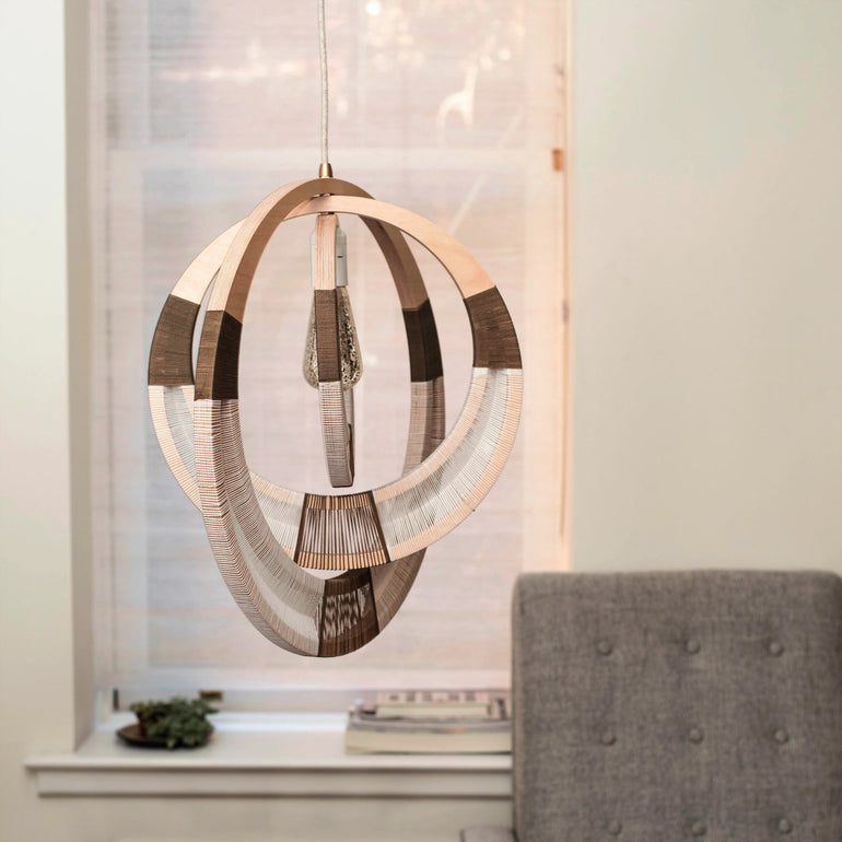 Woven White Pendant Light