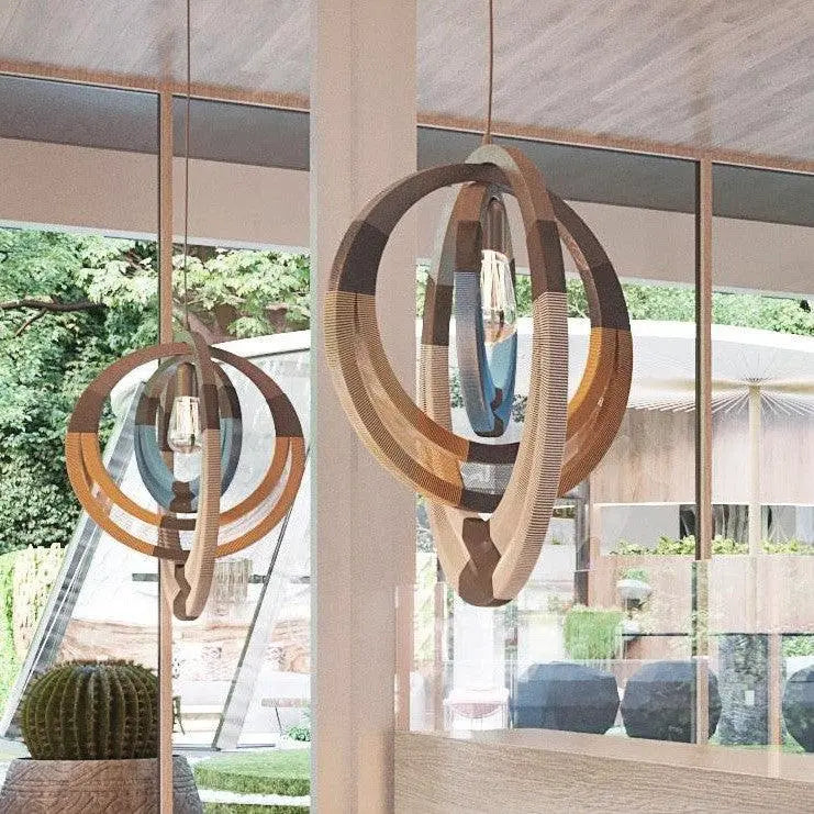 Woven White Pendant Light