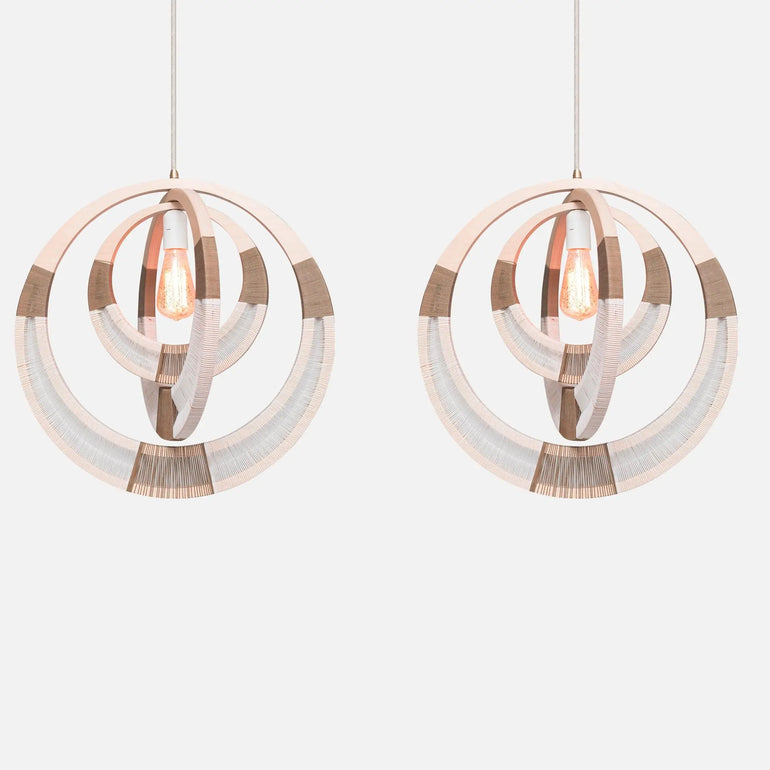 Woven White Pendant Light
