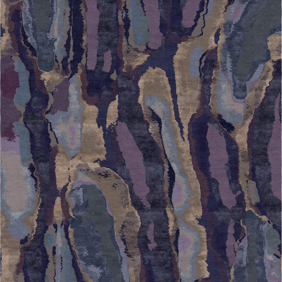 80 Knot Water Purple Rug - 54kibo