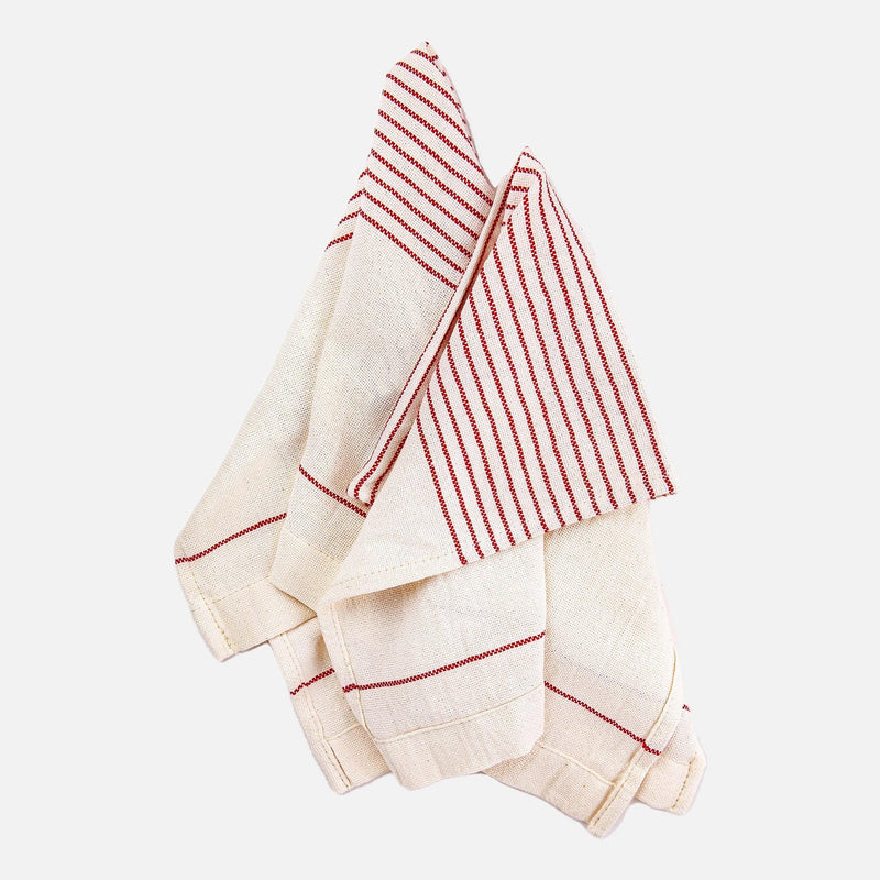 Abuna Decorative Kitchen Towels Set 2 Red - 54kibo