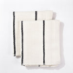 Addis Black Striped Hand Towels Set 2 - 54kibo