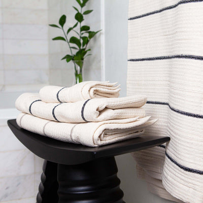 Addis Gray Designer Bath Towels Set 2 - 54kibo