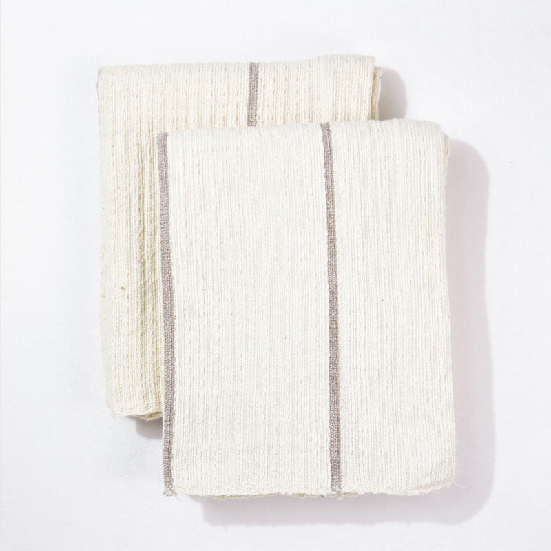 Addis Gray Striped Hand Towel Set 2 - 54kibo