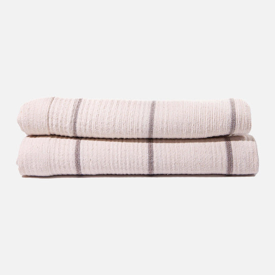 Addis Gray Waffle Weave Bath Towels Set 2 - 54kibo