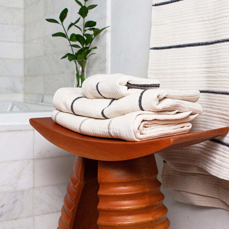 Addis Gray Waffle Weave Bath Towels Set 2 - 54kibo