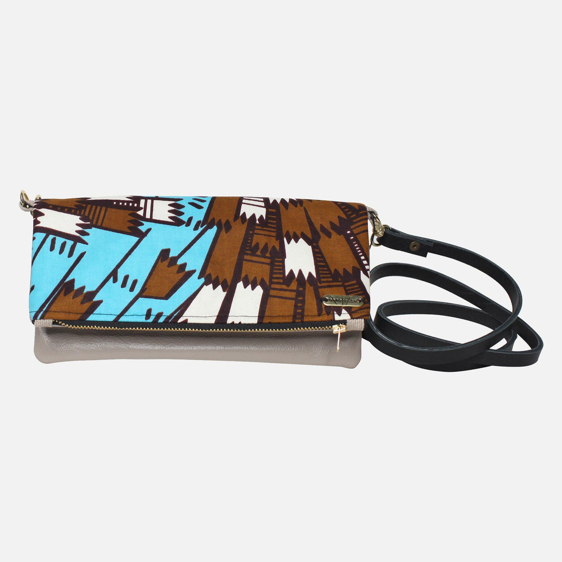 Ankara Clutch - Jagged Brown - 54kibo