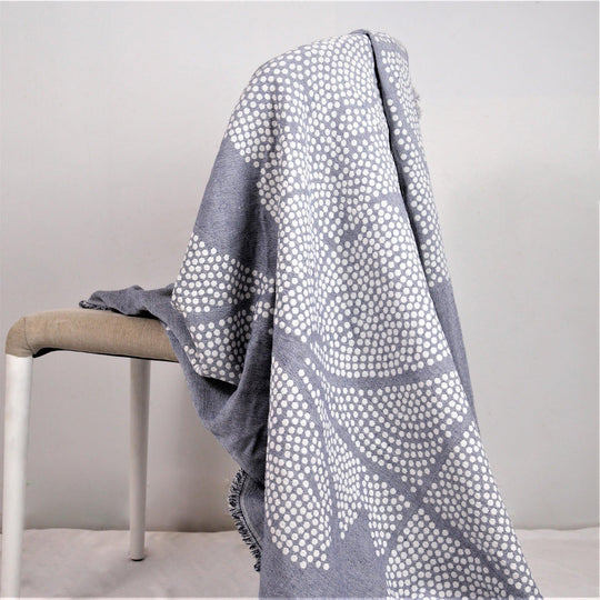 Atlas Blue Throw Blanket - 54kibo