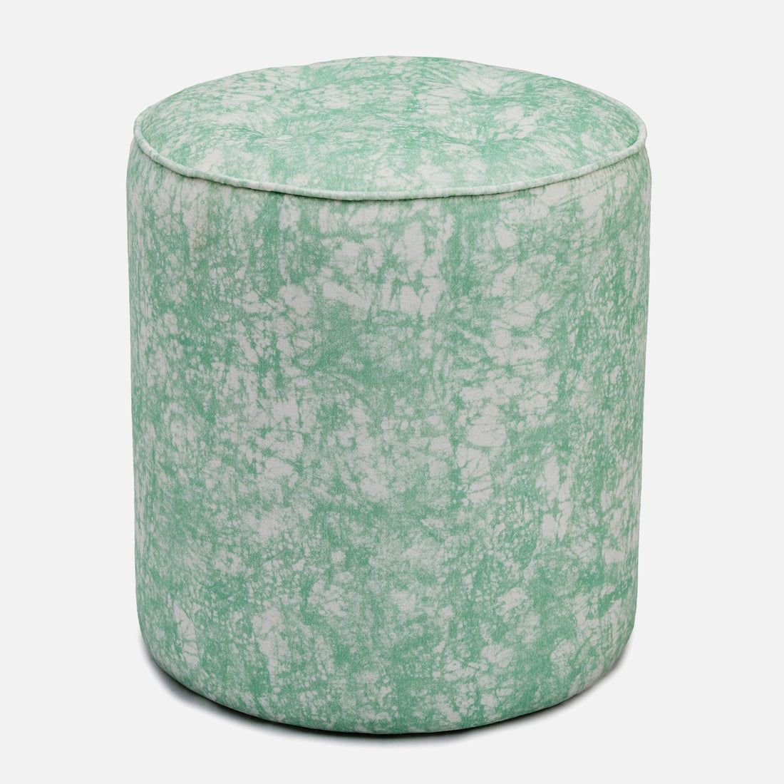 Batik Sage Velvet Bohemian Ottoman - 54kibo