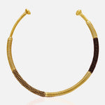 Beaded Choker Necklace Ayo Brass - 54kibo