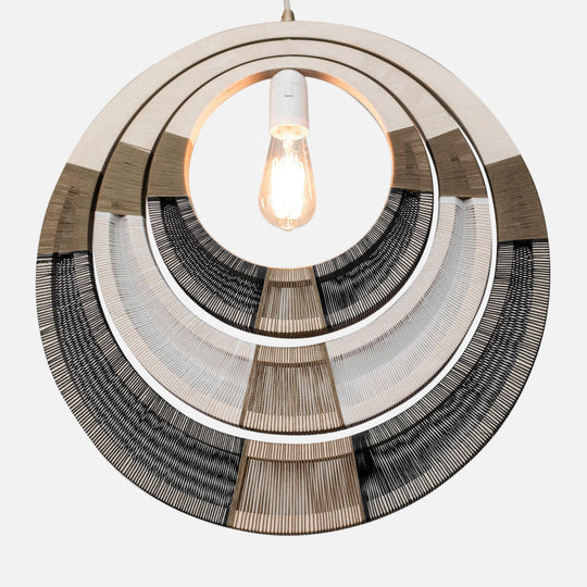 Black White Round Light Fixture - 54kibo