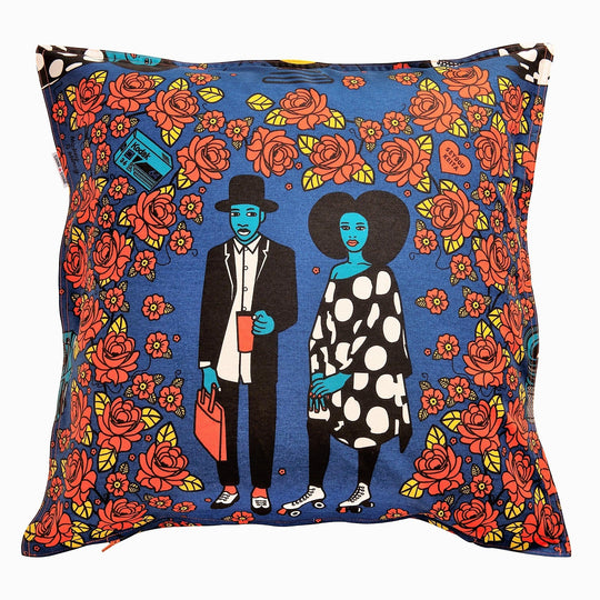 Couple Navy Throw Pillows - 54kibo