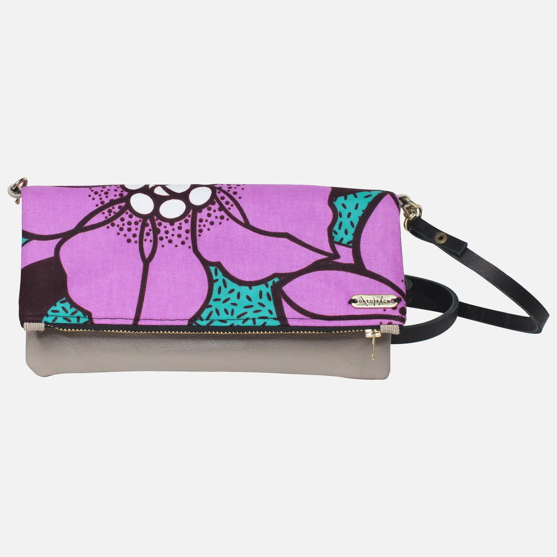 Floral Purses Ankara Lilac Leather - 54kibo