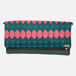 Funky Purses Ankara Turquoise Leather - 54kibo