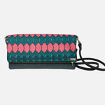 Funky Purses Ankara Turquoise Leather - 54kibo