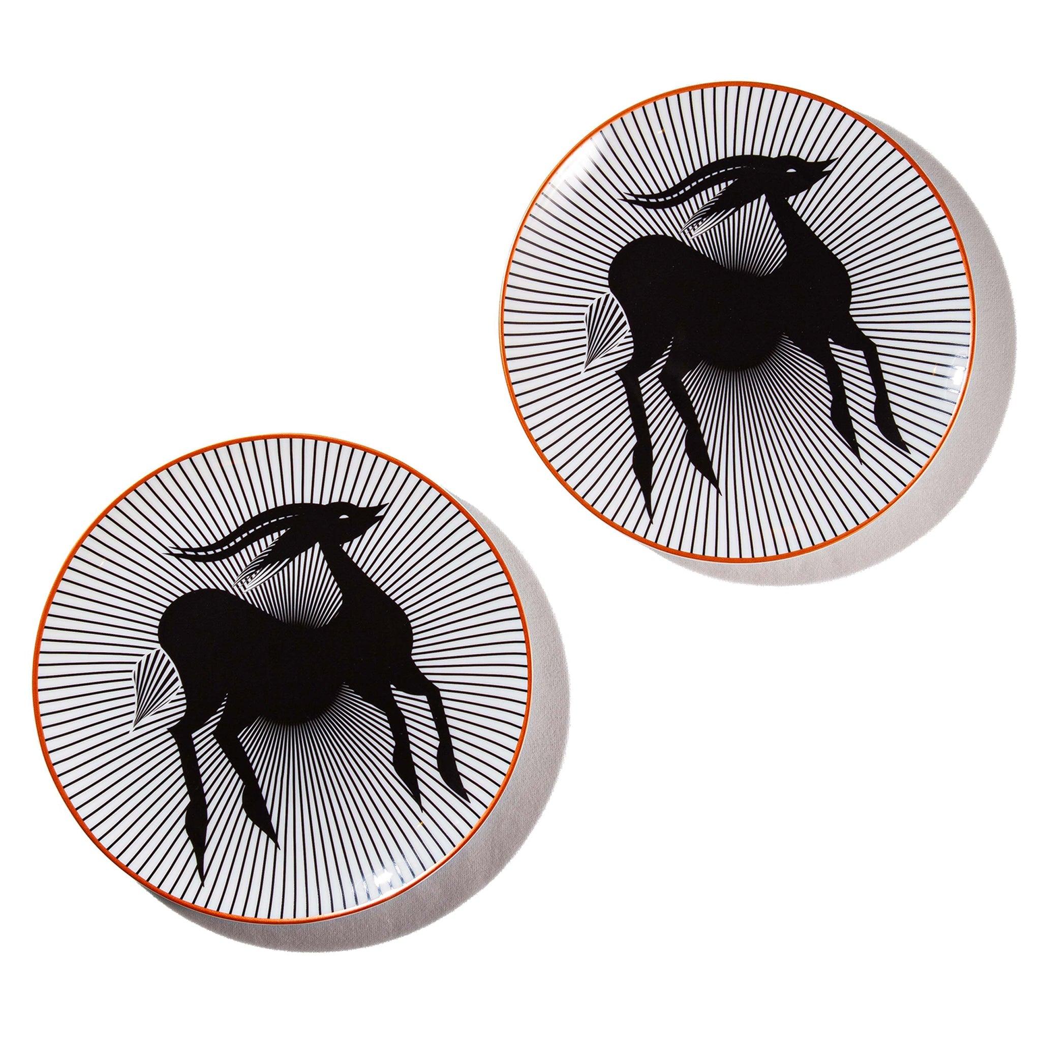 Gazelle Limoges Appetizer Plates Set - 54kibo