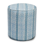 Geometric Blue Pouf Seating - 54kibo