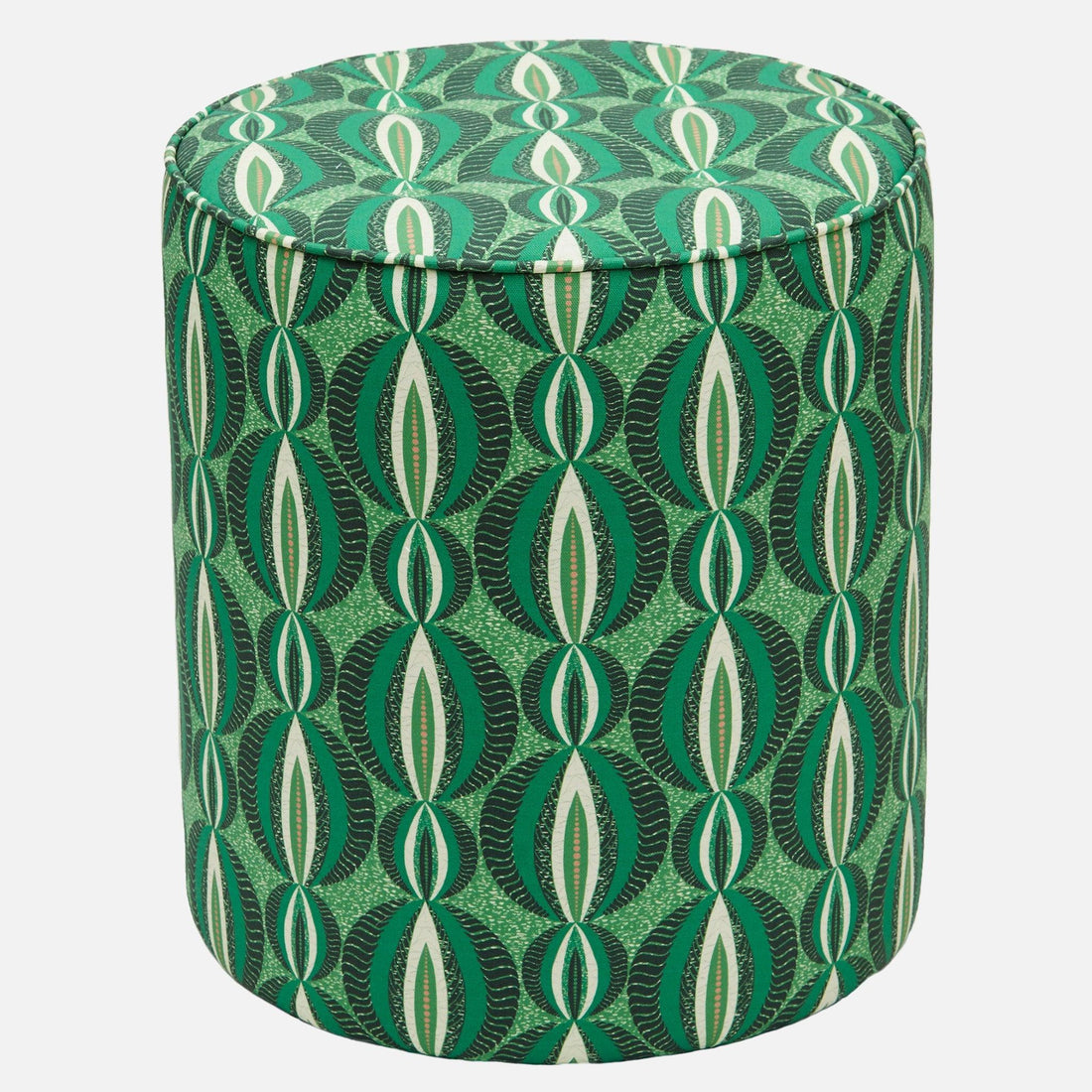 Geometric Green Ottoman - 54kibo