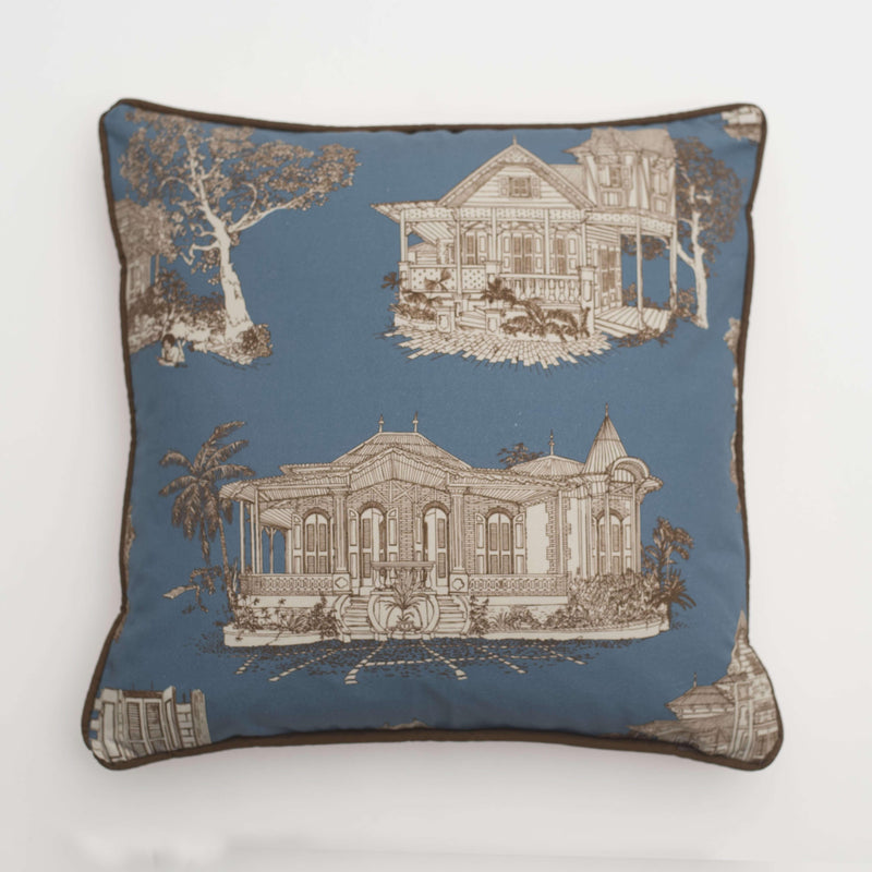 18x18 Decorative Throw Pillow Blue Beige – 54kibo